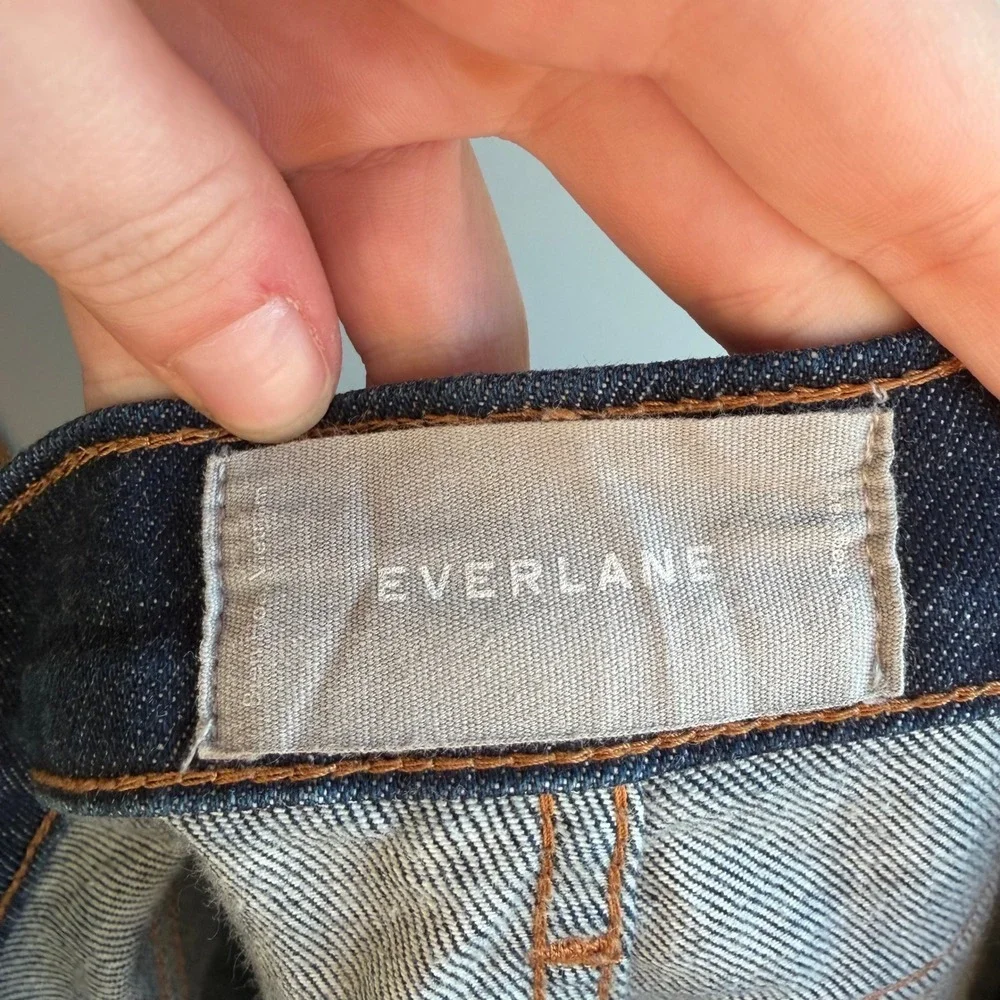 Everlane The Original Cheeky Straight Jeans Dark Wash Women Size 26